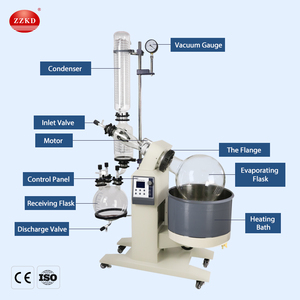 Bioréacteur de laboratoire, évaporateur rotatif sous vide, unité de distillation en verre, évaporateur rotatif industriel - Product Image 6