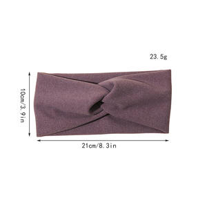 Bande de <span class=keywords><strong>cheveux</strong></span> en cachemire de couleur unie coréenne simple nœud de mode frange bandeau été femmes accessoires de <span class=keywords><strong>cheveux</strong></span> de sport - Product Image 6