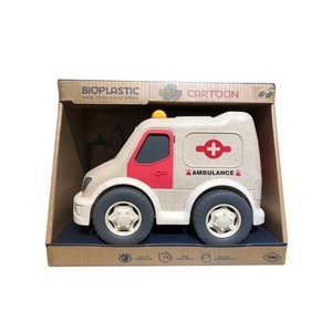 Hot selling free wheel vehicle bioplastic material plastic ambulance car toy