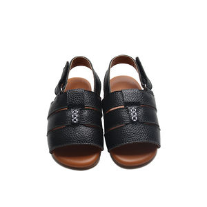 Sandalias de cuero genuino antideslizantes para niños de 1 a 12 años, zapatos de playa de moda que combinan con todo, correa de hebilla de suela blanda - Product Image 6