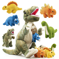 Jouets en peluche en maille super douce sur mesure ODM 2025 avec petit dinosaure, animaux en peluche éducatifs, cadeau pour bébé, enfants