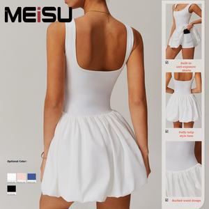 Naked Feel 2 in 1スポーツウェア,ショーツ内蔵ふわふわバレエドレステニスゴルフスカートランニング女性用ワークアウトウェア - Product Image 2