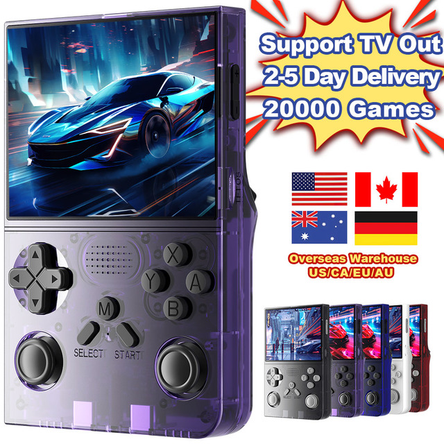 HX Retro Video Game Console R40 ArkOS System Portable and Rechargeable with Large Built-in Memory Handheld Game Players