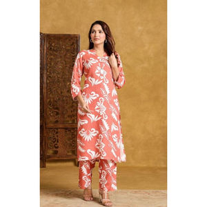 ชุดเซ็ตเสื้อและกางเกงเข้าชุดสำหรับผู้หญิง ชุดสองชิ้นทันสมัย ชุดเซ็ตผ้าฝ้ายสำหรับผู้หญิง ราคาขายส่ง - Product Image 1