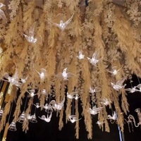 Lustre LED en acrylique de luxe en forme d'oiseau, étanche IP65, pour décoration de mariage, ornement suspendu au plafond