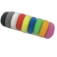 Éponge de nettoyage en maille de plastique souple de haute qualité, en PP, PE, nylon, colorée, pour la cuisine, boule de nettoyage pour la vaisselle