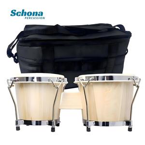 Tambores <span class=keywords><strong>Bongo</strong></span> de Madera de Tilo de 7+8 Pulgadas con Rayas de Colores, Directo de Fábrica, Tambores de Percusión Manual de Madera de Tilo con Bolsa, Instrumentos de Percusión - Product Image 3