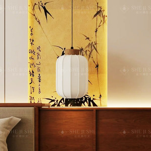 Lampe suspendue cylindrique blanche E27 LED, éclairage de chambre à coucher respectueux des yeux - Product Image 4