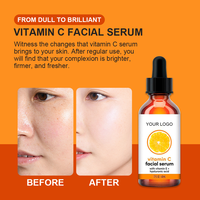 Sérum Visage Vitamine C Marque Blanche à l'Aloe Vera 60ml Éclaircissant Antioxydant Traitement Anti-Taches pour Peaux Ternes et Vieillissantes