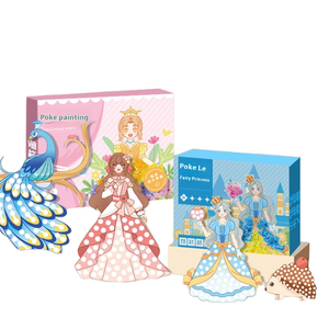 Princess <span class=keywords><strong>Poke</strong></span> DIY Fabric Craft Kit Juguetes de papel educativos Regalo para niños Regalo divertido y creativo para niños - Product Image 5