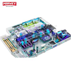 Marwey kustom trampolin mendaki Slide lembut bola bermain petualangan taman labirin dalam ruangan komersial peralatan bermain dalam ruangan - Product Image 4