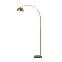 Lampadaire d'angle LED moderne nordique de designer pour salon, avec base en marbre et design en arc