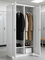 Armoires de rangement modernes en acier à 2 portes avec système de verrouillage et poignées intérieures pour le matériel commercial et domestique