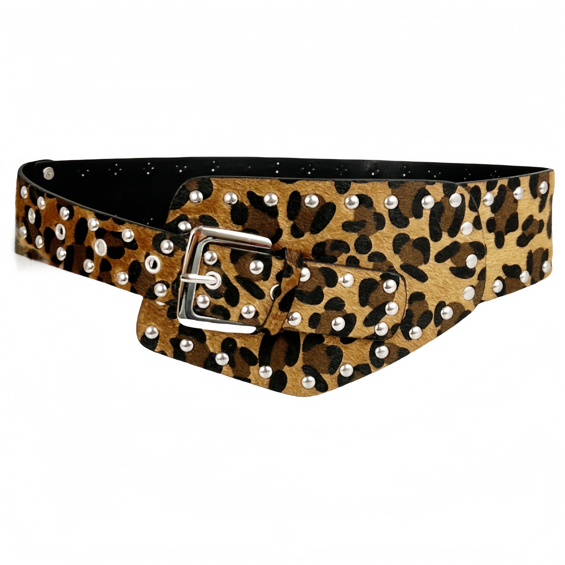 Stampa leopardata con cintura curva