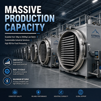 Industriële vriesdroogmachine voor fruitdroging, volautomatisch, hoge efficiëntie, roestvrij staal, PLC, aanpasbare spanning, lange levensduur