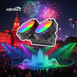 Hishine 240W RGB alto mástil LED reflector Luz de inundación impermeable al aire libre arandela de pared para Parque paisaje iluminación que cambia de Color - Product Image 1