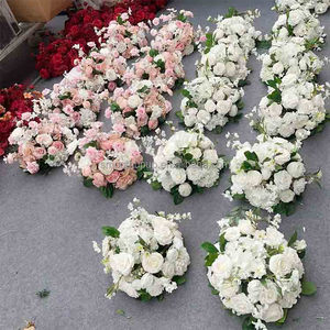 Grands centres de table décoratifs pour mariage, arrangements floraux en tissu pour les tables de mariage et la décoration de la maison - Product Image 6