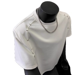 <span class=keywords><strong>Camiseta</strong></span> con <span class=keywords><strong>hombreras</strong></span> de diseño metálico personalizado, nueva moda de manga corta para hombre - Product Image 5