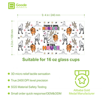Autocollants de transfert pour gobelets personnalisés, étanches, à faible MOQ, thème Halloween, citrouilles effrayantes, durables, 16oz, UV DTF, vente en gros Goode