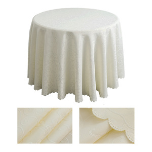 60 80 120 inch Jacquard vòng màu đen trắng bảng vải nappe de bảng Mariage gros RONDE rond tiệc cưới Bảng bao gồm - Product Image 6