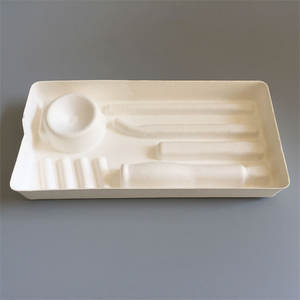 Venda quente Biodegradável Wet Press Branco Set Polpa Bandeja Ambientalmente Amigável Polpa Moldada Insert - Product Image 4