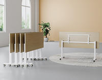 Table pliante multifonctionnelle OMNI en acier inoxydable, gain de place, tables pliables et imbriquées pour le travail d'équipe