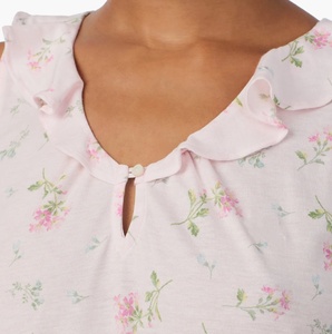 Abito Midi Floreale <span class=keywords><strong>da</strong></span> <span class=keywords><strong>Donna</strong></span> con Volant, Elegante e Dolce, Formale e Casual, Vestito <span class=keywords><strong>da</strong></span> Spiaggia in Misto Cotone con Ruches, Camicia <span class=keywords><strong>da</strong></span> Notte - Product Image 2