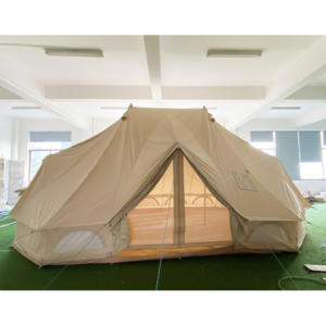 Carpa Familiar Grande de Lona con Doble <span class=keywords><strong>Techo</strong></span> para 10 Personas, Carpas de Camping, Glamping al Aire Libre, Carpa Tipo <span class=keywords><strong>Campana</strong></span> Emperador - Product Image 2