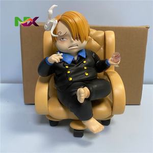 Figurine d'anime One Piece en position assise, <span class=keywords><strong>Luffy</strong></span>, Zoro, Sanji, statue, modèle, objet de collection, vente en <span class=keywords><strong>gros</strong></span>, décoration de bureau, cadeau - Product Image 3