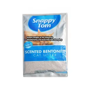 Sable de bentonite parfumé en poudre pour bébé Contrôle des odeurs Antibiose Écologique Sans poussière Bouquet rapide Cueillette facile Très absorbant