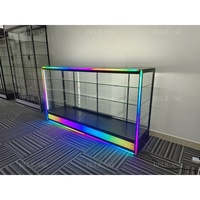 Vitrine de magasin de tabac avec écran numérique Vitrine en verre Verrouillable Présentoir de comptoir de magasin de fumée Vitrine à cadre en aluminium