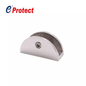 Clip de porte de douche en verre moderne en acier inoxydable 304 semi-circulaire, réglable, installation facile, portes en verre sans cadre, <span class=keywords><strong>Eprotect</strong></span> - Product Image 1