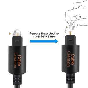 Câbles audio optiques numériques durables Toslink plaqués or SPDIF, coque en aluminium, gaine en PVC, mâle-mâle, compatibles DVD - Product Image 3
