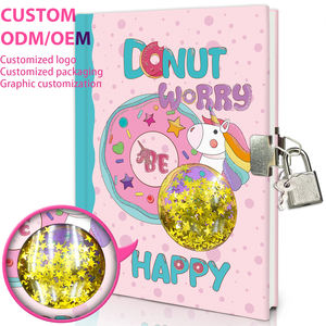 Journal intime rose beignet avec clé de verrouillage pour enfants Cahier de notes secret <span class=keywords><strong>mignon</strong></span> pour petits enfants écrivant le <span class=keywords><strong>dessin</strong></span> - Product Image 2