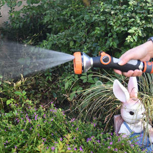 Boquilla de riego multifuncional para jardín, conector de manguera de plástico ajustable con ángulo de pulverización de 110 grados para uso en exteriores - Product Image 4