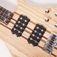 Basse électrique 4 cordes à manche monté, corps en frêne, double micros, égaliseur actif 3 bandes, modèle Pro Stage Bass, en stock pour la vente en gros