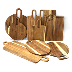 Natural House Série de poignées ovales Planche à découper en bois d'acacia Tabla De Cortar Planche a Decouper Schneidebrett - Product Image 1