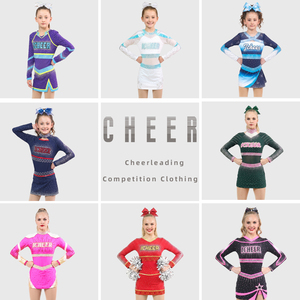 Servicio OEM y ODM, Uniforme <span class=keywords><strong>de</strong></span> Animadoras Personalizado con Mangas <span class=keywords><strong>de</strong></span> Malla Sublimadas, Alta Elasticidad, para Campeonato - Product Image 6