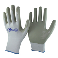 Gants de construction orange NMsafety Gants de jardin en nitrile avec logo personnalisé Gants d'assemblage ANSI