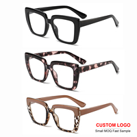 Lunettes de lecture anti-lumière bleue Sunray OEM unisexes, anti-reflets, anti-fatigue oculaire, avec logo personnalisé, monture carrée large