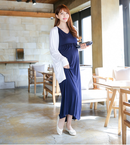 Primavera/Verano Cuidado outfitModal <span class=keywords><strong>Lactancia</strong></span> Vestido de verano Falda larga <span class=keywords><strong>pijama</strong></span> de maternidad - Product Image 2