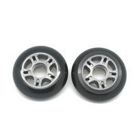 Roue de scooter de 120 mm avec lumière LED, roue de scooter durable grise, 72 mm/76 mm/80 mm, roue de patin à roulettes à rebond élevé