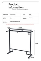 Expositor Compacto de Acero Inoxidable para Ahorrar Espacio, Estante de Almacenamiento de Ropa, Adecuado para Estudios de Moda