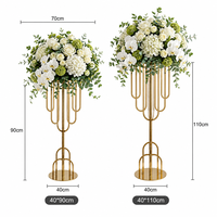 Fournitures de Mariage Décoration de Table pour Événements Support à Fleurs en Métal Doré Centres de Table de Mariage