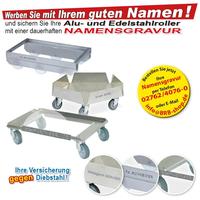 Rodillo de Acero Inoxidable de 75 mm de Diámetro con 5 Ruedas Giratorias para Carretilla, Fabricado en Alemania, OEM/ODM Personalizable
