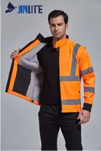 वयस्क सांस निविड़ अंधकार Windproof सुरक्षा गद्देदार कपड़े उच्च दृश्यता काम जैकेट