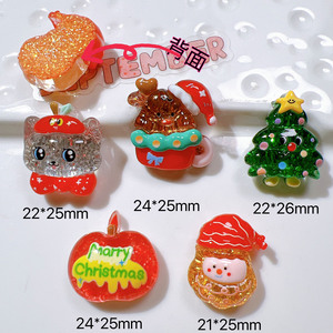 Resina <span class=keywords><strong>Feliz</strong></span> <span class=keywords><strong>Navidad</strong></span> Apple TV <span class=keywords><strong>película</strong></span> personaje venta al por mayor DIY materiales hechos a mano caja del teléfono basura zapatos para el cabello decoración de flores - Product Image 2