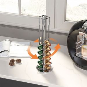 Support de rangement pour capsules de cuisine avec couvercle en acier au carbone électrolytique pour dosettes de café 40 pièces - Product Image 2