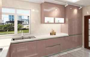 Muebles de Cocina Modulares Modernos en Forma de U con Puertas de Madera Contrachapada de Alto Brillo, Diseño Clásico, Islas de Cocina de Madera - Product Image 4