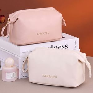Nouvelle trousse de toilette compacte pour femme, résistante à l'eau, en PU durable, de grande taille, de qualité supérieure, portable, pour le voyage, avec poignée souple et fermeture éclair - Product Image 3